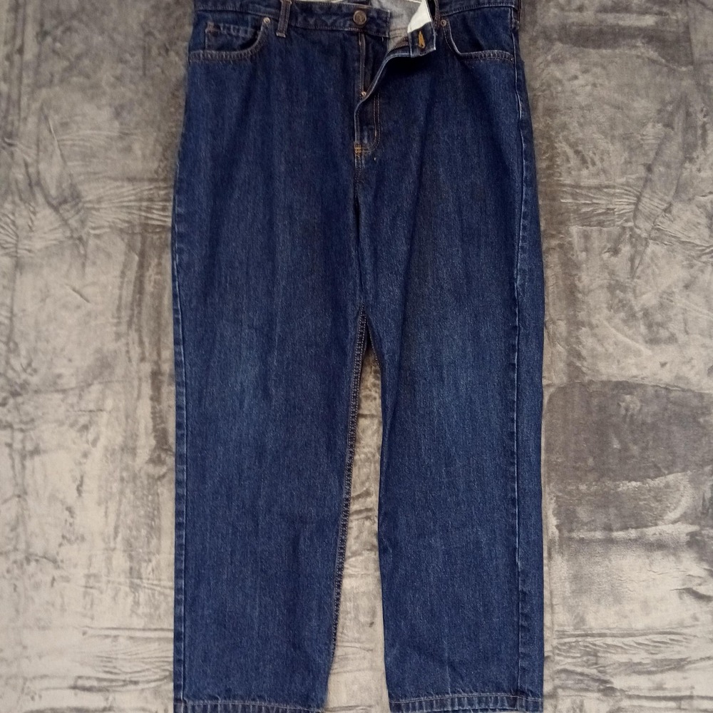 Lands End Jeans Mens 40 Blue Traditional Fit Classic Denim Straight Leg Pants